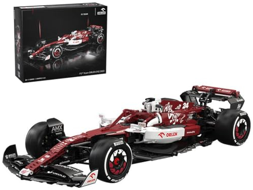 KeKeDuo Technik Auto Bausteine für F1 Team ORLEN C42 2022, 1:8 Sportwagen Exklusives Sammlermodell Bauset, 1868 Klemmbausteine Rennwagen MOC Rennauto Bausatz Konstruktionsspielzeug