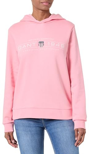 GANT Damen REG Shield Hoodie Kapuzenpullover, Geranium PINK, M