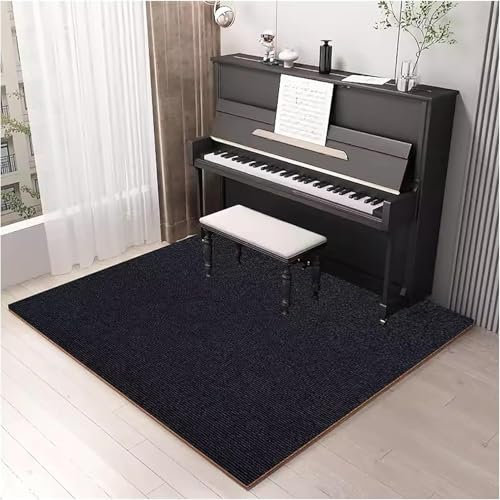 SUWOOPH Tapis Acoustique, Tapis de Sol insonorisant, Tapis insonorisant antidérapant for Piano, Tapis insonorisant for Piano, Tambour, Corde à Sauter(Black,80x160cm)