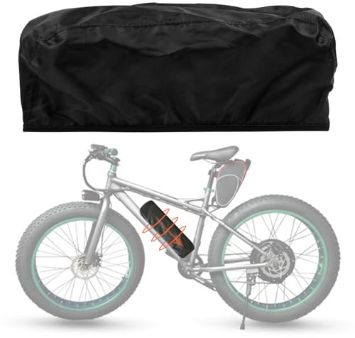 Housse Protection Batterie Vélo Électrique, 350*100*145mm Universel Protection de Batterie de vélo électrique Standard, Contre Le Froid et saleté, sac sécurité pour stockage, recharge batterie