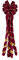 Cokbyavla Naturmaterialien Basteln Set Luftschlangen Baumschmuck Schleifendekoration Weihnachtsfeiertagsparty Heimdekoration Blumenkranz 10 cm (Red, One Size)