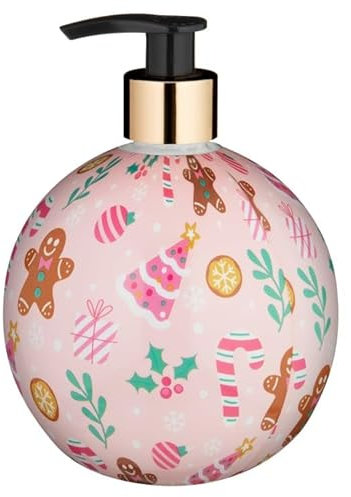 New Christmas Bauble Soap Dispenser Filled With Hand Wash 500ml Gingerbread Candy Dreams