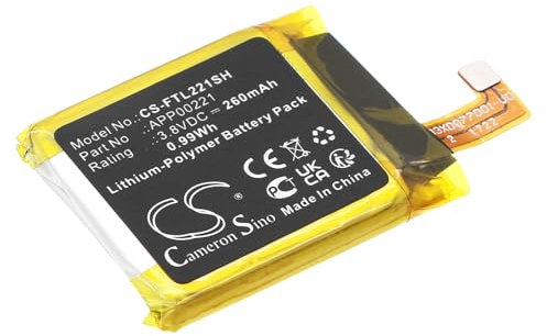 TECHTEK Battery 260mAh compatible with [FOSSIL] Gen 4 Smartwatch, Gen 5 Smartwatch, Sport replaces APP00221