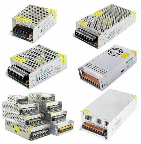 WHRLQXM LED Power Adapter Lighting Transformer AC 100V-240V To DC 5V 12V 24V Switching Power Supply 1A 2A 3A 5A 10A 20A 30A LED Driver(12V,30A)