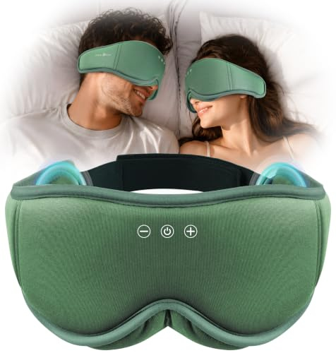 MUSICOZY Sleep Mask Headphones | 100% Blackout 3D Organic Bamboo Cotton Eye Mask for Travel & Restful Sleep,Shift Work | Bluetooth 5.4 Sleep Headphones Cool Gadgets Gift for Side/Hot/Light Sleepers