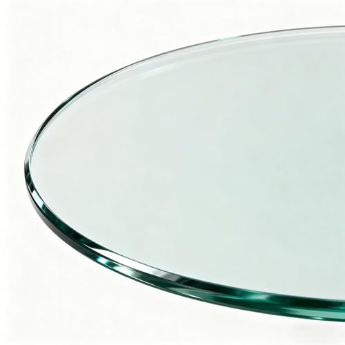 Runde Tischplatte Aus Glas, Esstischplatte Aus Gehärtetem Glas, Transparente Tische Glasplatte, Ersatztischplatte Für Couchtische(70cm/27.5in)