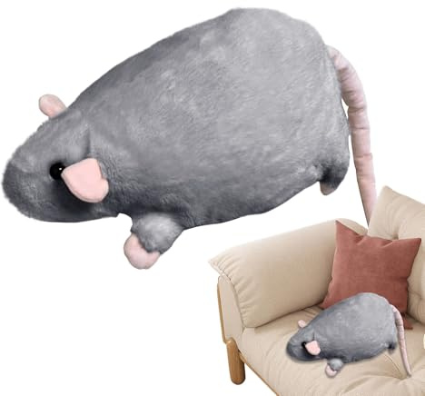 kinrguiyuez Mäuse Plüsch,Kuscheltier Puppe Für Kinder | Realistische Plüschmaus für Kinder, Versammlungen, Stressabbau, Rollenspiel, Zuhause, Studentenzimmer, Party
