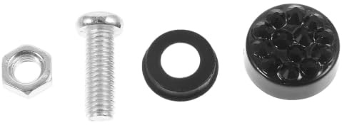 INOOMP Diebstahlsichere Kennzeichenclips aus Metall in Schwarz Befestigungsschrauben für Kfz Kennzeichen Einfache Montage und Sichere Fixierung für Auto und Motorrad