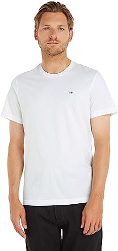 Tommy Jeans TJM XSLIM JERSEY TEE T-shirt à manches courtes Homme, Blanc (CLASSIC WHITE), XL