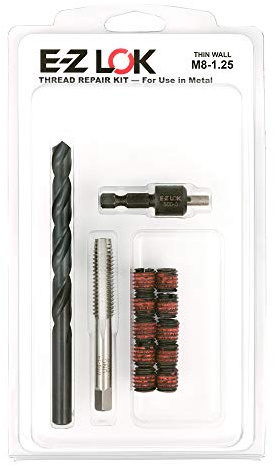 E-Z LOK EZ-310-M8 Gewindeeinsätze für Metall; M8-1,25 Installationssatz, Stahl, Schwarzoxid