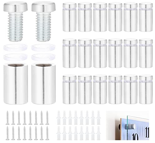 HSeaMall20 PZ In acciaio inox Pubblicità Vite di vetro Standoff Bulloni Supporto Vite Segno Pubblicità Chiodi Hardware Supporti Viti Frameless Standoff Clamp Per Vetro 16 x 30mm