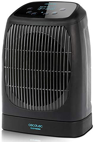 Cecotec Calefactor Eléctrico de Baño Bajo Consumo Ready Warm 9600 Smart Rotate. 2000 W, Oscilación, Pantalla LCD, Termostato, 3 Modos, Protección Sobrecalentamiento, 15m2