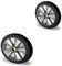 2 Stk.Gummi Rad 200 mm für Hubwagen mit Kugellager Bohrung 20 (200-20-50)