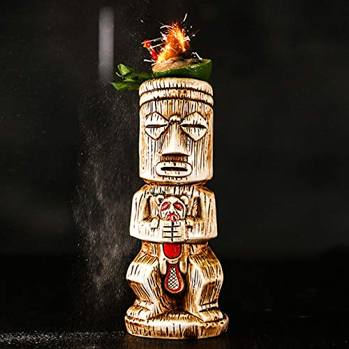 Tiki-Becher, Cocktailbecher, Keramik, hawaiianische Partybecher, exotische Cocktailgläser, Tiki-Bar, professionelle Hawaii-Party-Barware