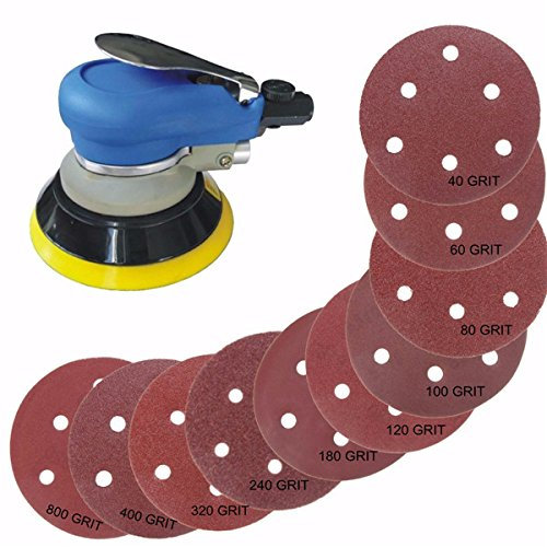 ZOYOSI 50pcs 125mm Abrasive Sand Discs Sanding Paper 6 Holes Sanding Discs 40-800 Grit Sand Paper