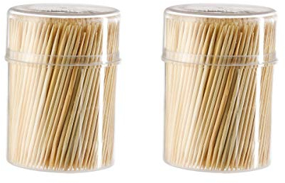1000 palillos de madera, palillos de cóctel en una caja dispensadora, cura de dientes de madera, para la cocina, 6,5 cm