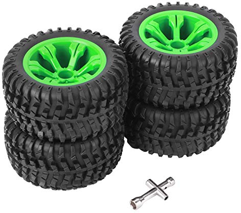 BigKing RC-Autoreifen, 1: 12-Offroad-Autoradfelgen RC-Gummi-Autoreifen für WL_Toys 12428 WL_Toys 12427