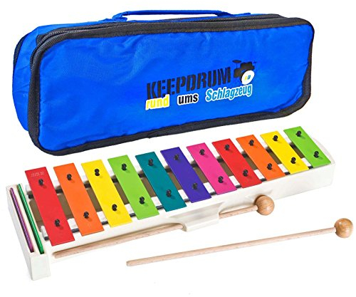 Sonor BWG Boomwhackers Kinder Glockenspiel + keepdrum Tasche Blau