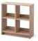 Iris Ohyama, Offenes Aufbewahrungsmöbel, Bibliothek, Regal mit 4 Fächern, Trennwand, horizontal & vertikal, Büro, Schlafzimmer, Wohnzimmer - Wood Open Shelf WOS-4 - Hellbraun