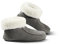 Fellhof handgemachter Hüttenpatschen aus Lammfell Hausschuh Damen Herren Unisex gefüttert Winter-Sommer Hausschuhe Naturprodukt atmungsaktiv (grau Gr. 44)