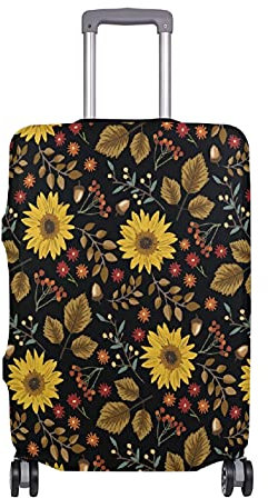 Housse de Protection pour Valise - Motif Feuilles d'automne - Lavable - Extensible - Compatible avec Les valises de 48 à 76 cm, Feuille d'automne., XL 29-30 inch,