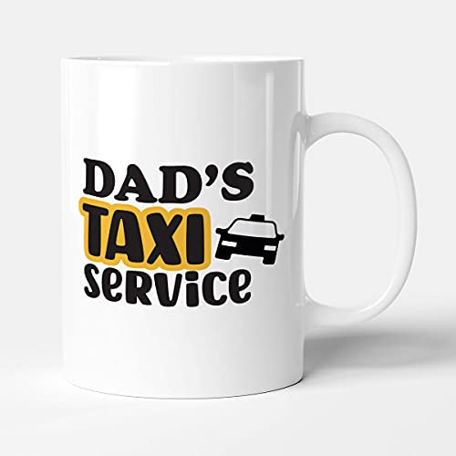 Victorian Printing Co - Dad's Taxi Service - Dad Birthday Gift Mug, Ceramic, 11fl.oz.