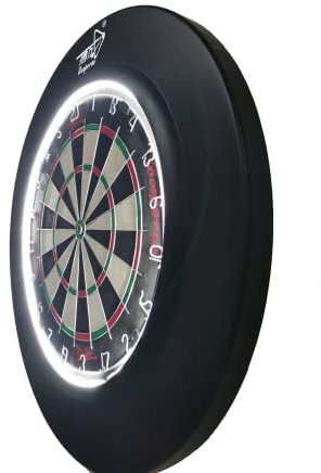Bcsports Dartboard Surround mit Light Darts Board Surround (Rot)