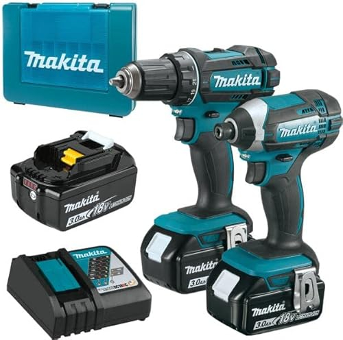 Makita Akkugeräte-Set 18V/3Ah DLX2127X1 (DDF482Z + DTD152Z + 3 x BL1830B Li-Ion LXT 18V 3.0Ah)