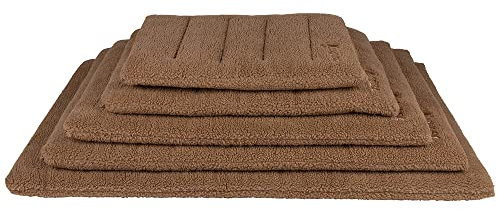 District 70 SHERPA - Comfortabele en Stijlvolle Benchmat - Verkrijgbaar in 5 maten - Donkergrijs, Merengue & Mokka - Maat: M - 77 x 54 x 8 cm, Kleur: Mokka