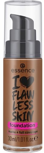 essence I LOVE FLAWLESS SKIN foundation, Nr. 170, Braun, langanhaltend, mattierend, sofortiges Ergebnis, matt, vegan, ölfrei, UVA- und UVB-Filter + SPF 20, ohne Parfüm, 1er Pack (30ml)