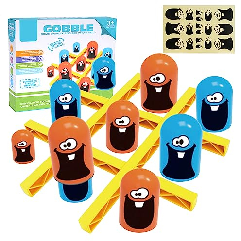 Anyingkai Tic Tac Toe,Tik Tak Toe,Tic Tac Toe Spiel,2 Spieler Brettspiele, Big Eat Small Game Eltern Kind Interaktion Kinder Spiele, Klassisches Familien Brettspiel