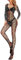 LUCKELF Damen Classic Fischnetz Bodystocking Dessous Party Sparkle Strass Strümpfe Einteiler, Schwarz, Einheitsgröße