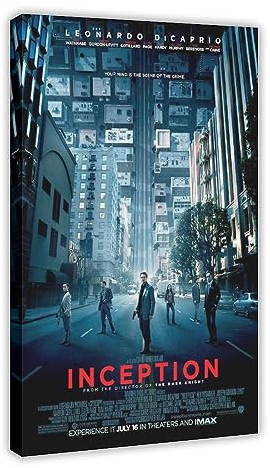 ETOMEY Inception Filmposter auf Leinwand, Schlafzimmer, Dekoration, Sport, Landschaft, Büro, Raumdekoration, Geschenk, Rahmen-Stil, 30 x 45 cm