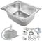 Fregadero de cocina con 1 bandeja, fregadero delantero Sifón y desagüe para empotrar, fregadero de acero inoxidable, 1 bandeja (50 x 40 x 20 cm)