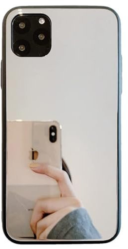 JiuWang (2er Pack) Spiegel Handyhülle für iPhone 15 Pro Max - Schminkspiegel mit Rutschfester TPU-Kante & verzerrungsfreier Fläche, Make-Up Design für Damen zum Schminken unterwegs