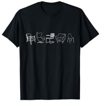 Midcentury Moderne Stühle Eames Knoll Innenarchitekten Dunkel T-Shirt