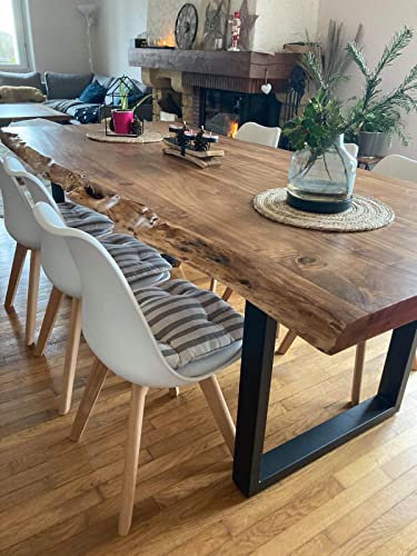 Simo Möbel Esstisch Akazie Massivholz Baumkante [140/160/180/200/220/240/] (200x100)