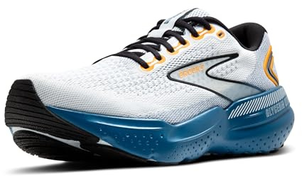 Brooks Herren Glycerin GTS 21 Supportive Running Shoe, Weiß/Saphir/Orange, 42 EU