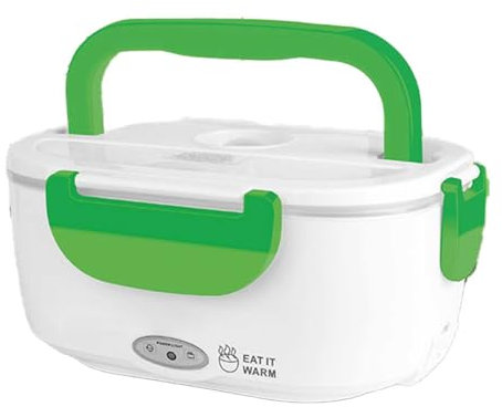 A2ZWORLD Fiambrera con calentamiento automático rectangular 40 W, fiambrera eléctrica de 1,1 litro