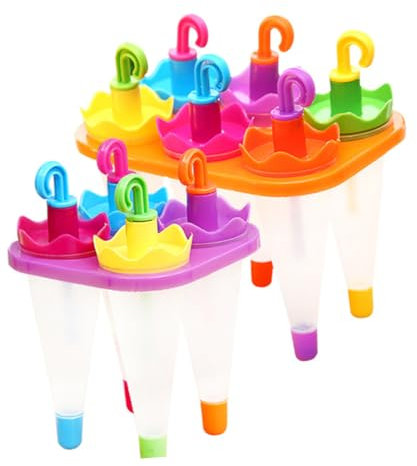 Cabilock 2juegos Moldes Para Paletas De Helado Celdas Reutilizables Hogar Colores Surtidos Máquina Para Hacer Helado