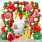 168Stück Weihnachten Luftballons Girlande Christmas Party Dekorationen Rot Grün Luftballons Süßigkeiten Lichter Elch Schlitten Folien Ballons für Weihnachten Neujahr Party Deko