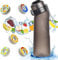 Air Gourd Bottle 650ml With 5 Flavored Pods Air Gourde Bouteille d'eau Fraumée Sans BPA Straw-0 Sucres et Tasse D'eau Strawberry Peche Banana Water Bottle BPA-Free Straw-0 Sugars and Water Cup,A