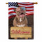Ganshan Bi Pitbull Red Nose Dog Welcome House Flag Custom Patriotic Flag 4th of Juli Stars Stripes Banner Outside Decor for Yard Lawn 28x40 Inch Double Side