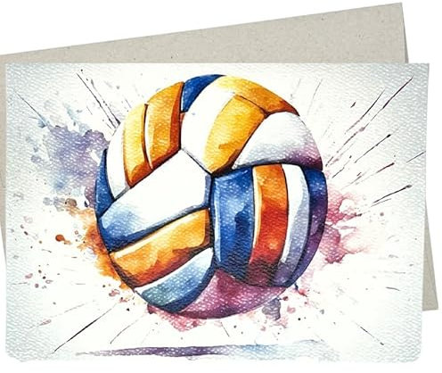 Whitman and Daughter Volleyballkarte, Volleyball-Geburtstagskarte (1 Premium-Karte, 12,7 x 17,8 cm) für Volleyball-Trainer, Dankeskarte, Abschlussfeier, Dankeschön – 897