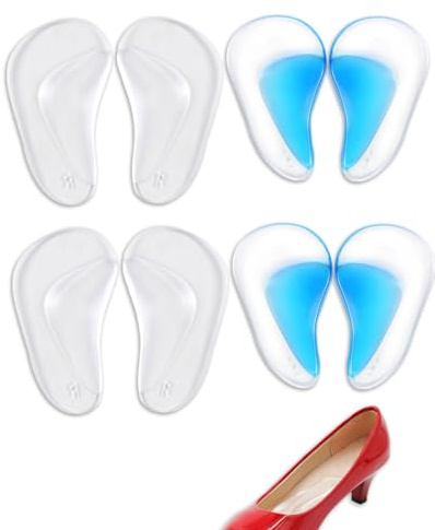 KGDUYC 4 Paia Di Solette Ortopediche In Silicone Per Supporto Plantare Fascite Gel Tallone Alto Inserti Cuscini,plantari ortopedici,solette piede piatto,plantare piede piatto (taglia L)
