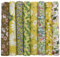 EDGEAM 8 Stück Stoffe zum Nähen 50x50 cm Baumwollstoff Patchwork Stoffe Paket Quiltingstoffe für Quilten DIY Handwerk Scrapbooking (Gelb)