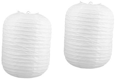ROMISBABA 2stücke Papier Laterne Lampenschirm Dekorativ Für Partys Und Festivals Weißer Lampenschirm Für Wohnkultur Leicht Zu Installieren Einfacher Stil
