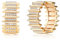 Richapex Gold Ohrringe Damen 18K Gold Cerolen Ohrringe Hoop für Damen Ohrring Stecker mit Zirkonia (Klobig)