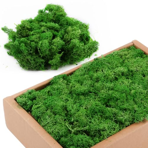 MXTIMWAN 200g Musgo Artificial Decoracion, Musgo Simulación Césped, Simulación de Musgo para Decoración de Manualidades, Decorar Hogar, Planta Verde Artificial