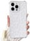 NITITOP Compatible with iPhone 16 Pro Max Case Clear with Four Corners Cute Bowknot Ribbon Heart Pattern for Women Girls Bow Soft TPU Shock-absorbing Protective Cover - White